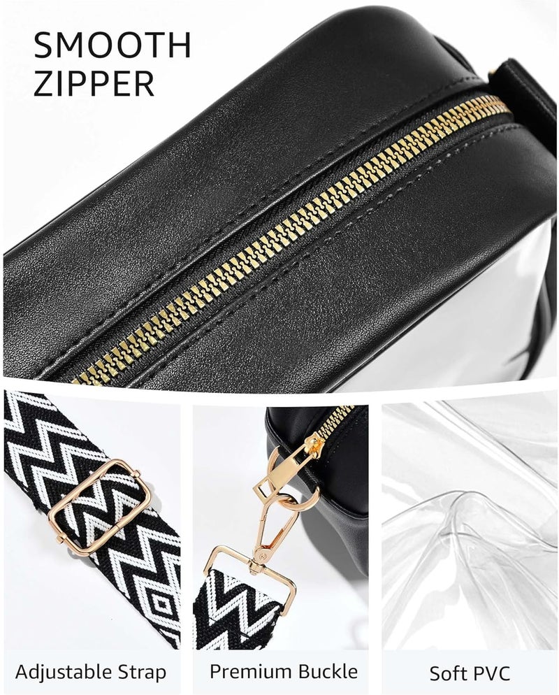 Bulado Clear Bag for Stadium Events, Clear Purses for Women with Adjustable Strap, Crossbody Bag for Sports Fans - Image 4